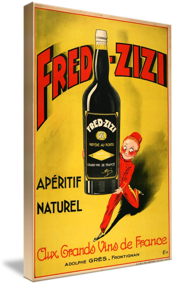 Canvas Art - Fred Zizi Aperitif Vintage Advertisement,