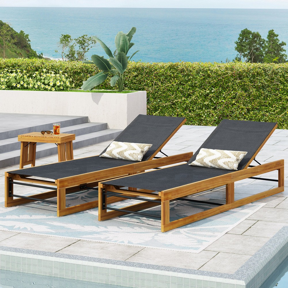 Modern Durable Outdoor Chaise Lounge – MIA Patio Sun Lounger, Weather-Resistant for Any Climate