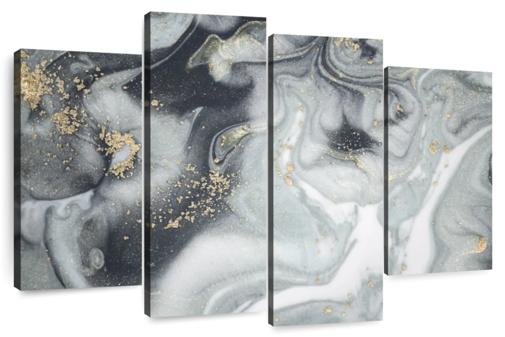 Swirly Fluid Abstract Wall Art