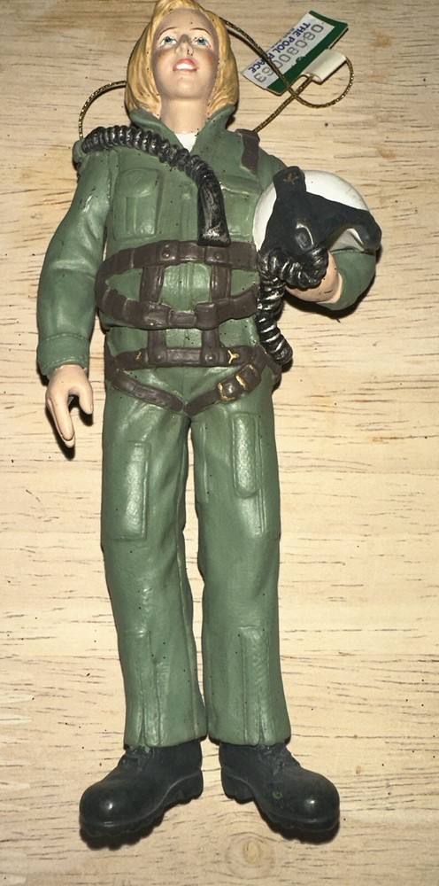 Kurt Adler Air Force Solider Female Christmas Ornaments