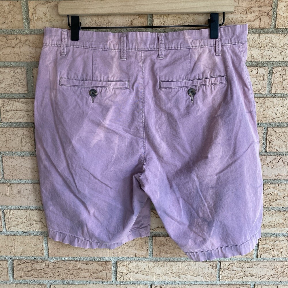 Pastel purple acid-wash tie-dye chino shorts by Goodfellow size 32 8-inch inseam-image