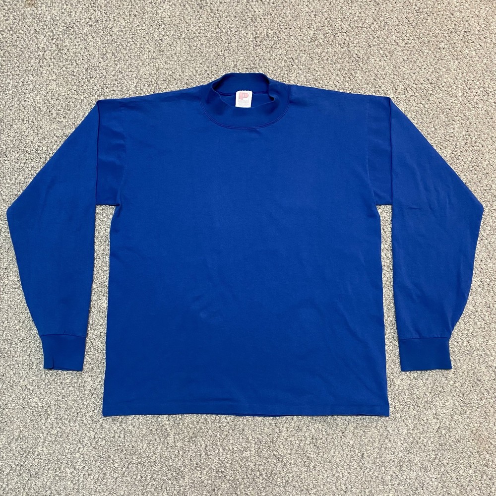 Vintage Paramount Sportswear T Shirt Long Sleeve Mens Large Made in USA Blue 80s