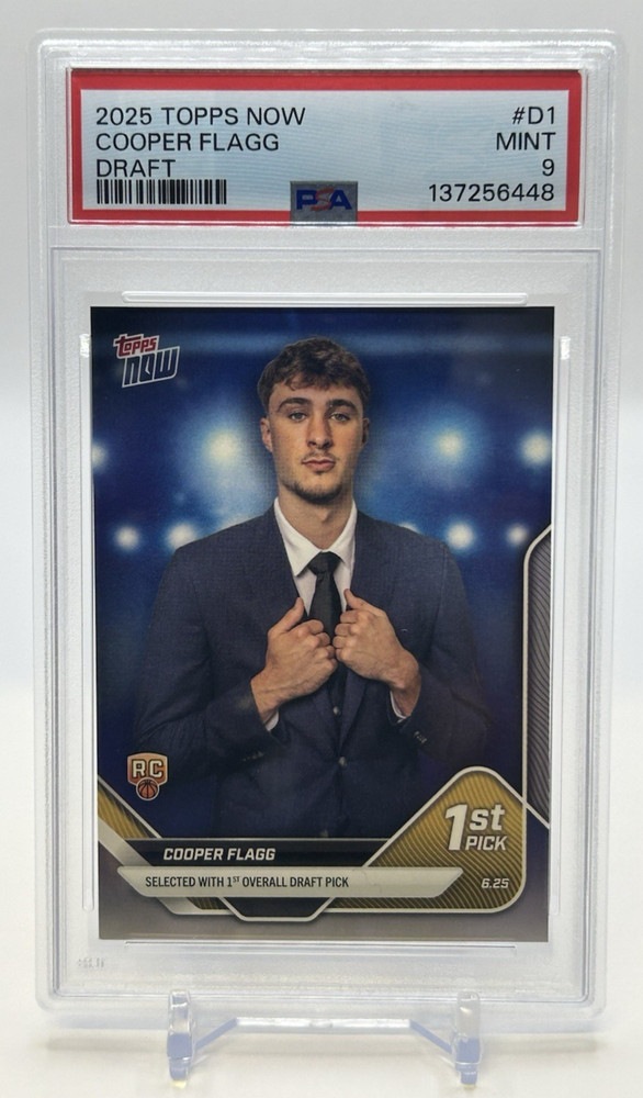 2025 Topps Now Cooper Flagg #D1 Draft RC PSA 9