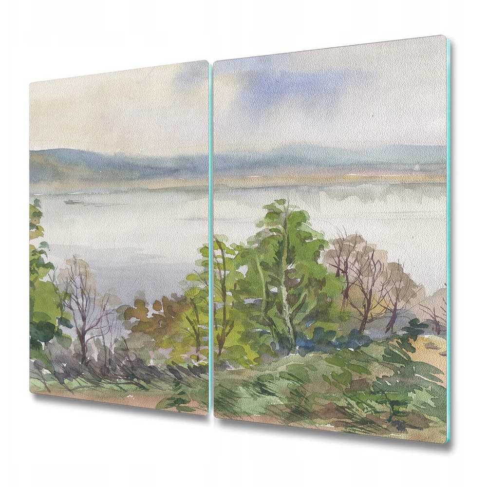 Glass Chopping Board Utensil Board Spring Landscape Watercolour Art 2x30x52