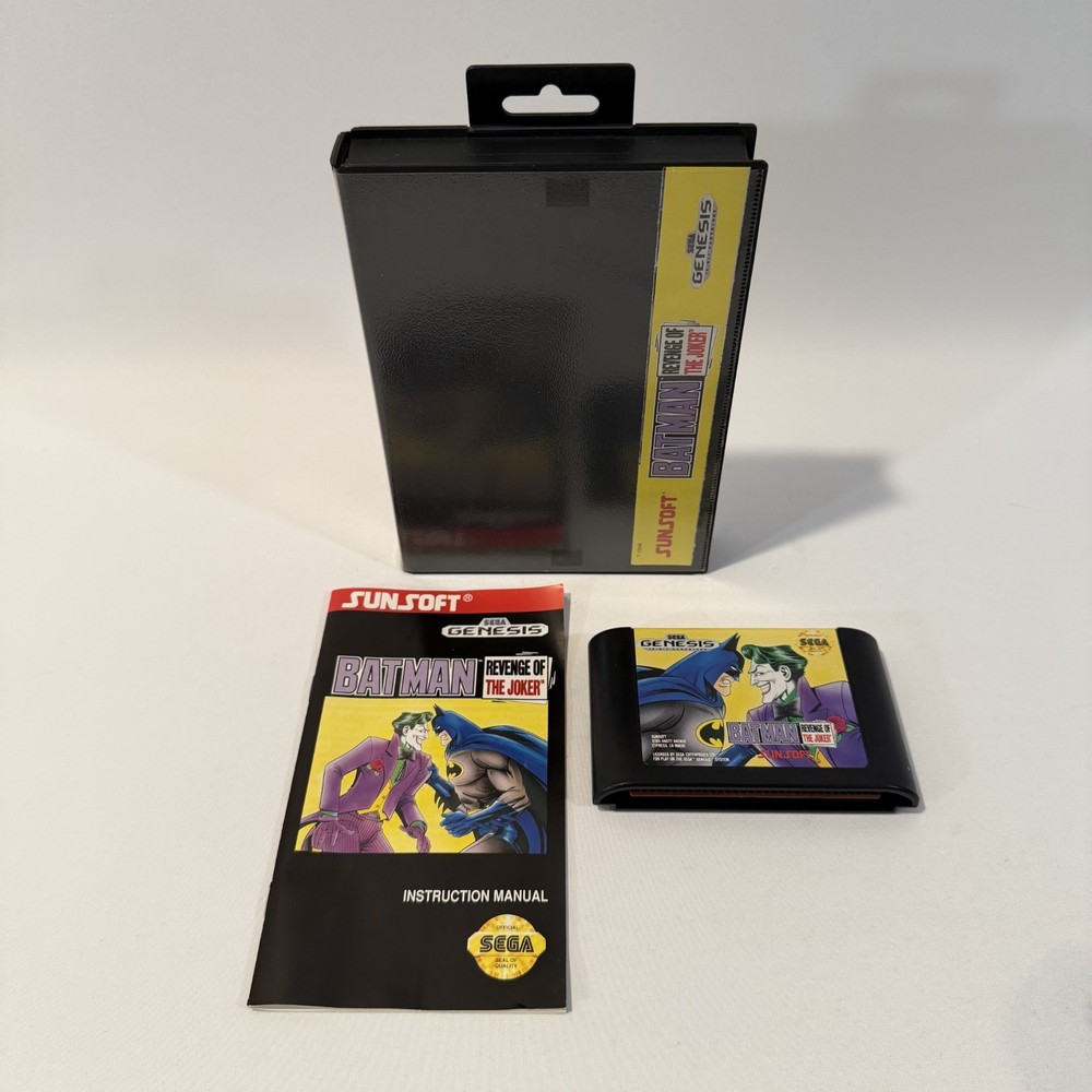 Batman Revenge of the Joker Sega Genesis Game Case Manual Ticket Card