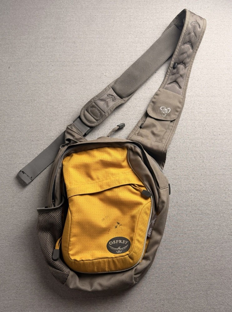 Osprey Veer Bag Yellow Gray Backwoods Backpack Sling Messenger Crossbody