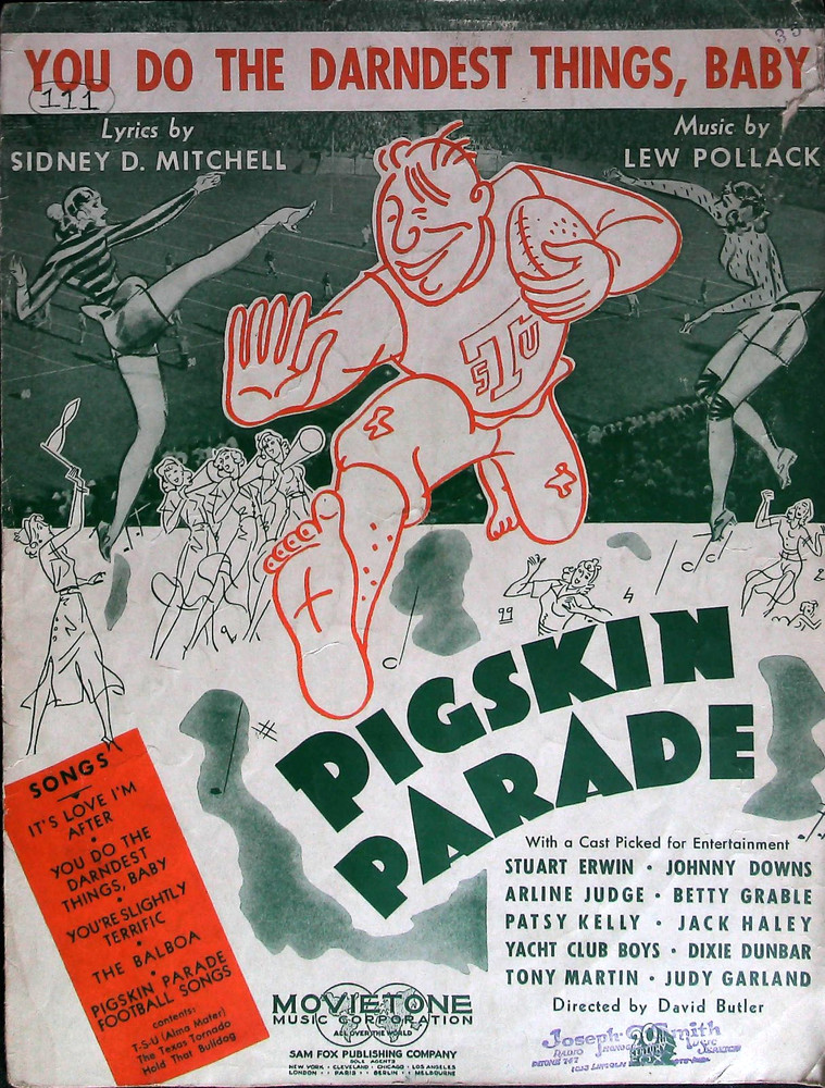 You Do the Darndest Things, Baby Vintage Sheet Music from 