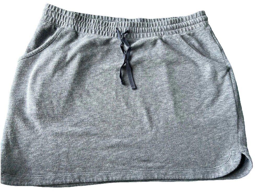 Columbia Grey Casual Lounge Skirt – Soft Jersey Fabric Size Large-Drawstring