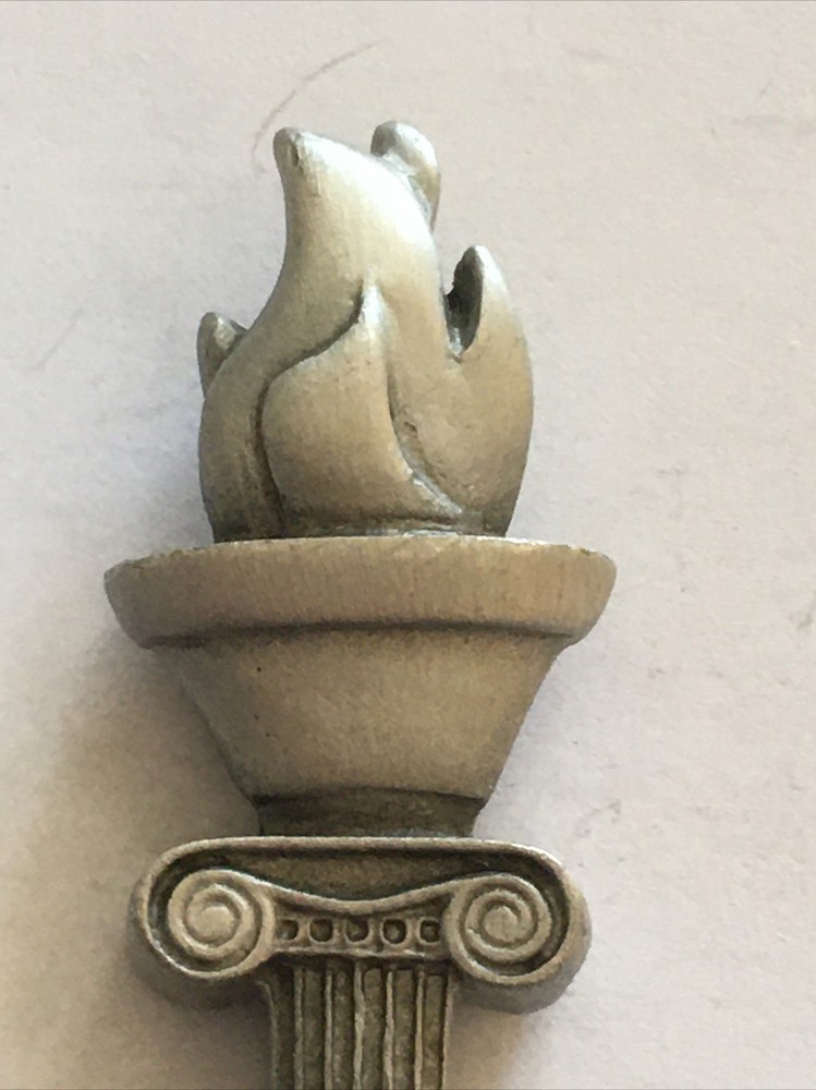 Vintage Souvenir Spoon US Collectible Pewter Atlanta 1996 Olympic Torch