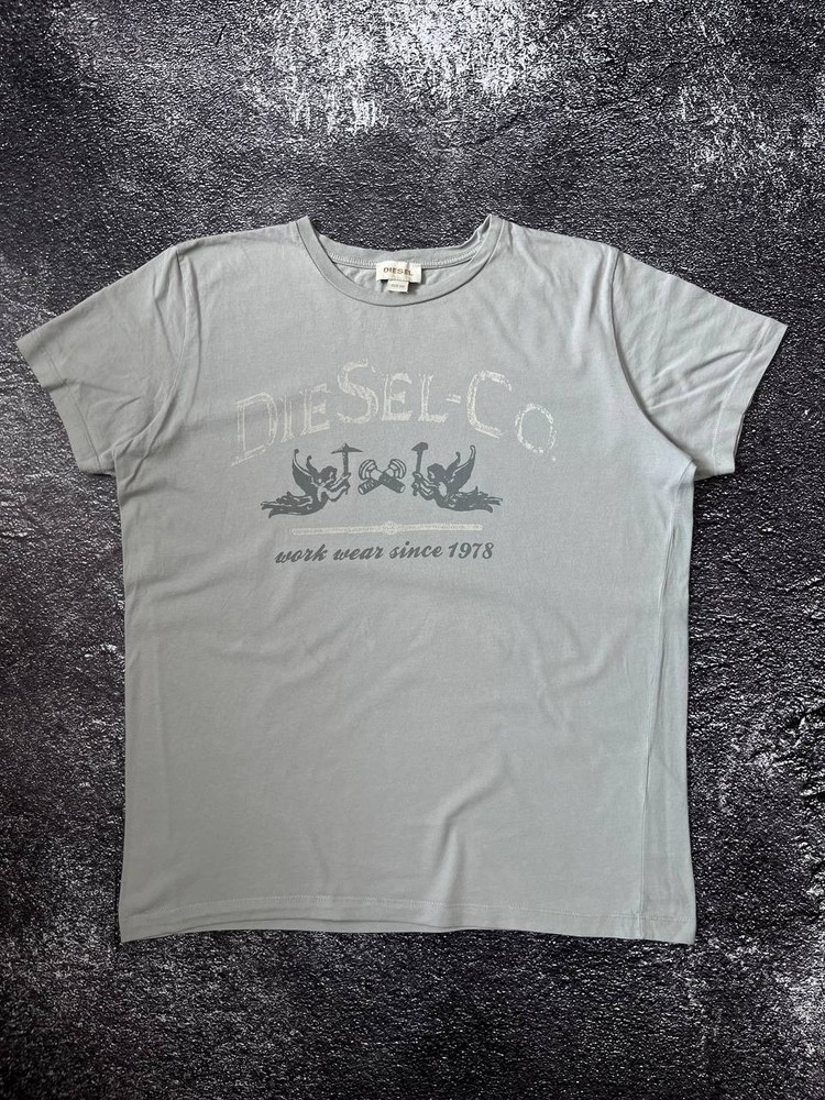 Man T-shirt Diesel Workwear Vintage Big Logo Y2k Style