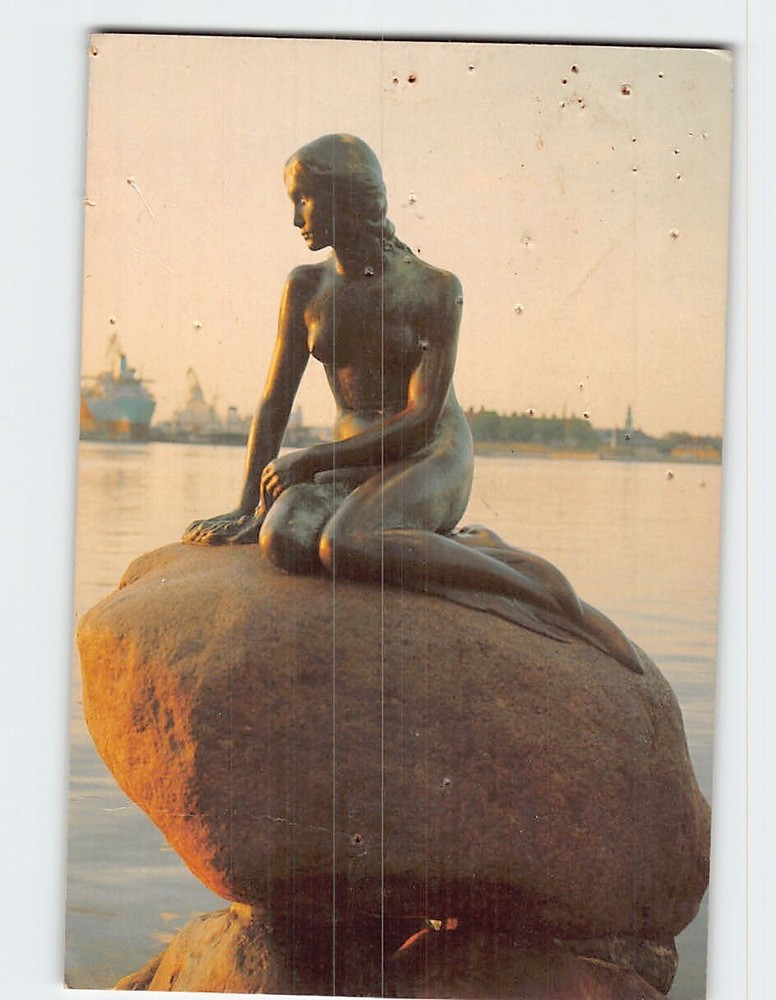 Postcard The Little Mermaid Statue Copenhagen Denmark
