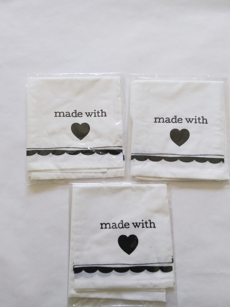 3 Black & White Modern Farmhouse Tea Towels - Southern Home Kitchen Cotton Set  
