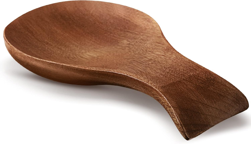 Acacia Wood Spoon Rest for Stove Top Bamboo Holder for Spatula Wood Rest for Kit