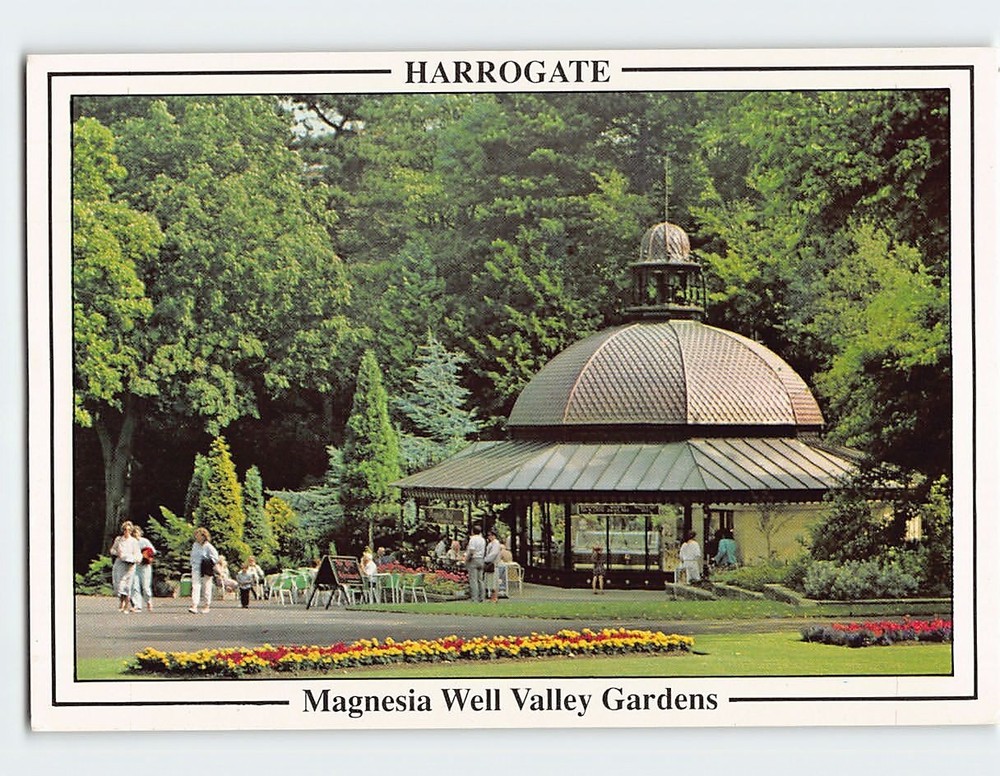 Postcard Harrogate Magnesia Well Valley Gardens England