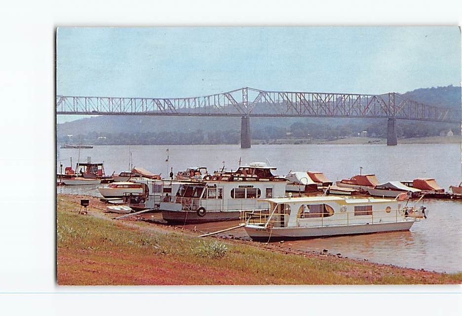 Postcard Ohio River Front Park Madison Indiana USA North America