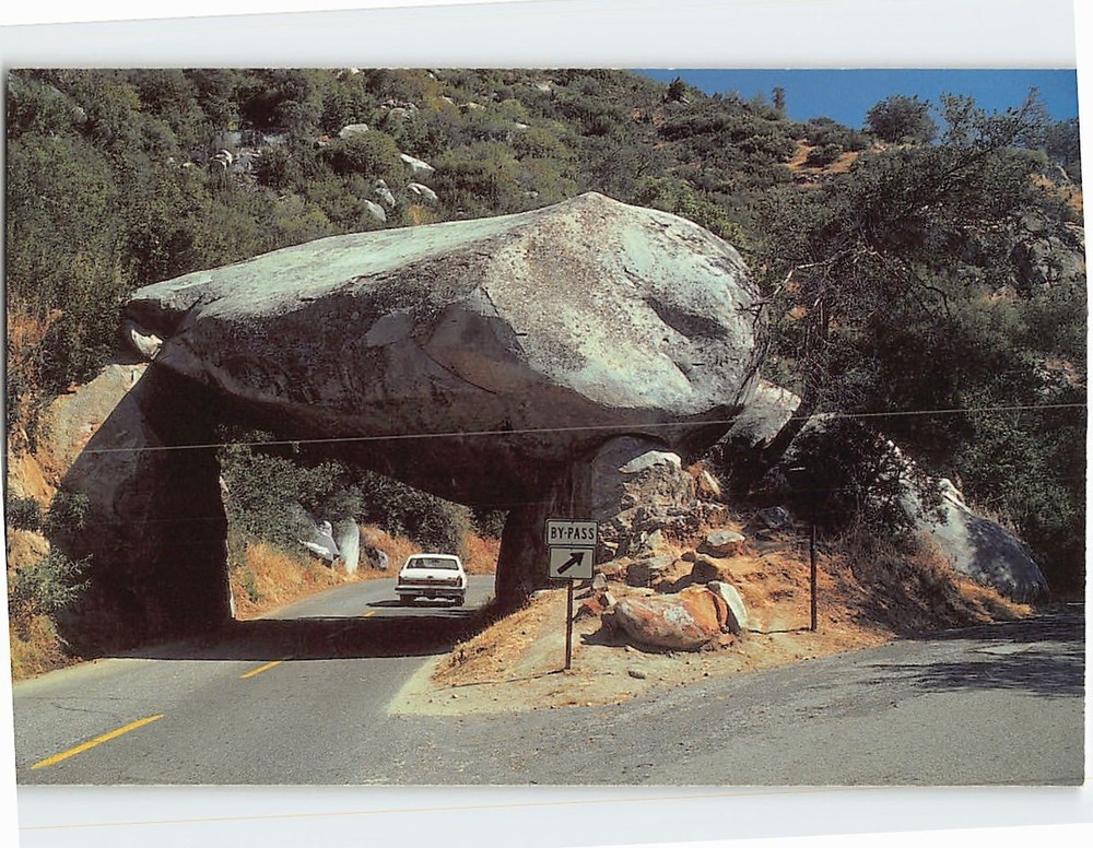 Postcard Tunnel Rock Sequoia National Park California