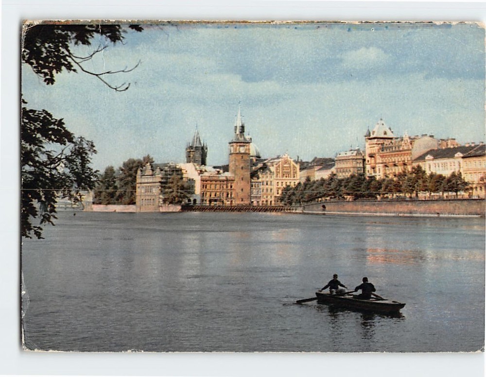 Postcard View Of Smetana Quay Prague Czech Republic