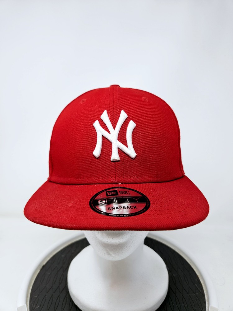 Original Men's New York Yankees Red White Logo New Era 59Fifty Snapback Hat MLB