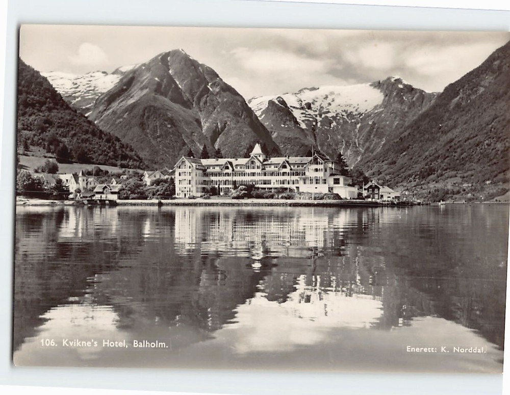 Postcard Kviknes Hotel in Balestrand Norway