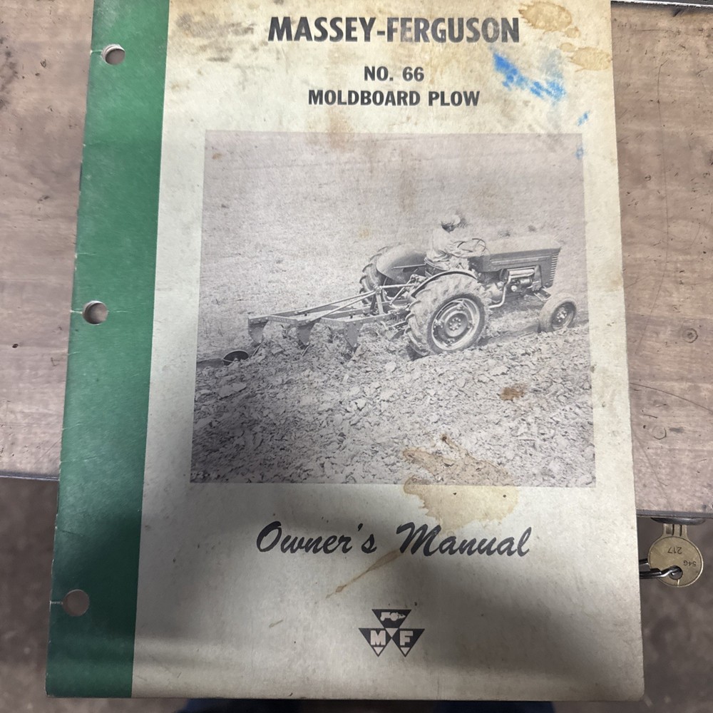 Massey Ferguson No. 66 Moldboard Plow Owner's Manual
