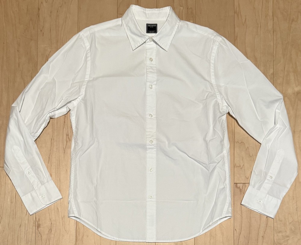 Todd Snyder Lightweight Poplin L/S Button Up Sport Shirt White Men's Medium