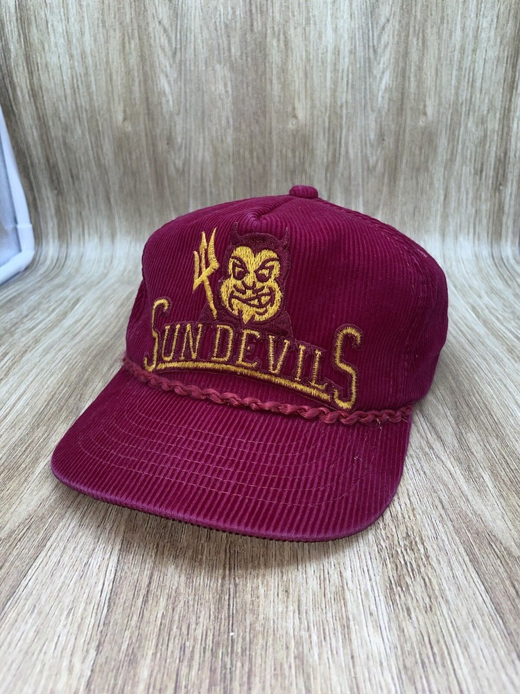 Vintage ASU Sun Devils NCAA Corduroy Hat Cap Rare Pre-Owned Collectible