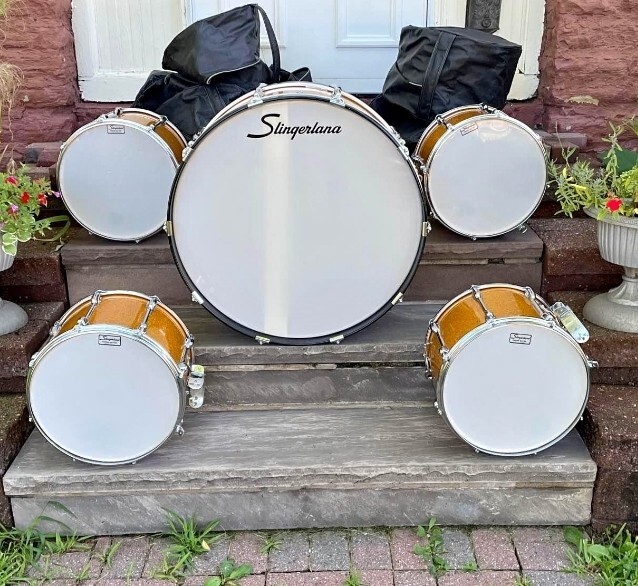 Slingerland Drums Played Little Only 1970s Gold Sparkle 🌟 Set Of 5