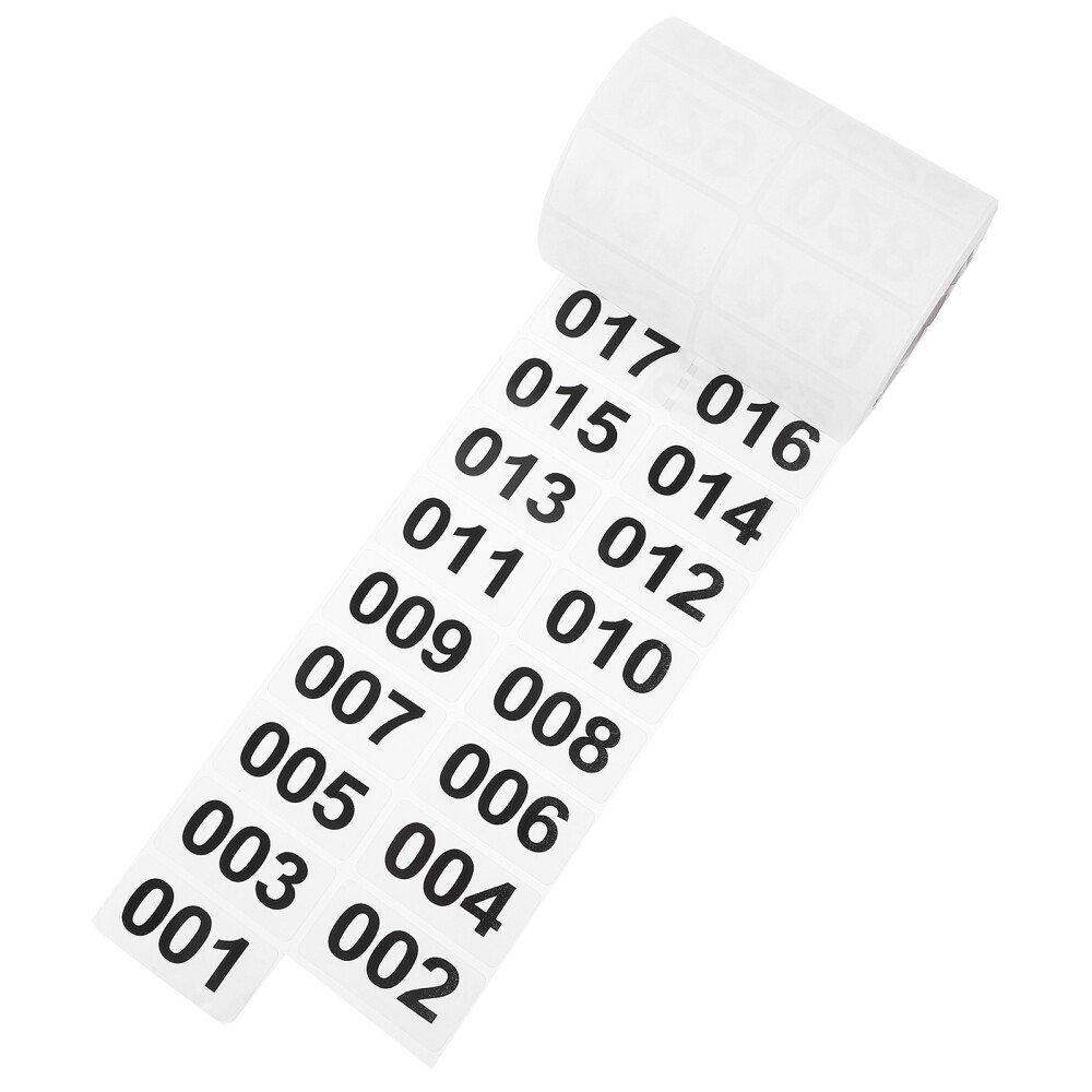 Consecutive Number Stickers for Inventory Labeling and Storage Organization  