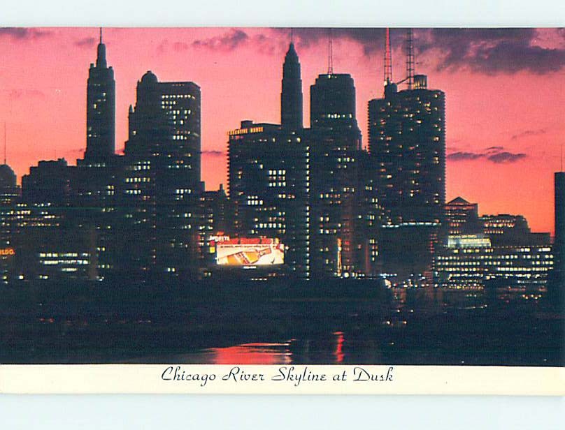 Unused Pre-1980 BUILDINGS AT SUNSET Chicago Illinois IL hp3352