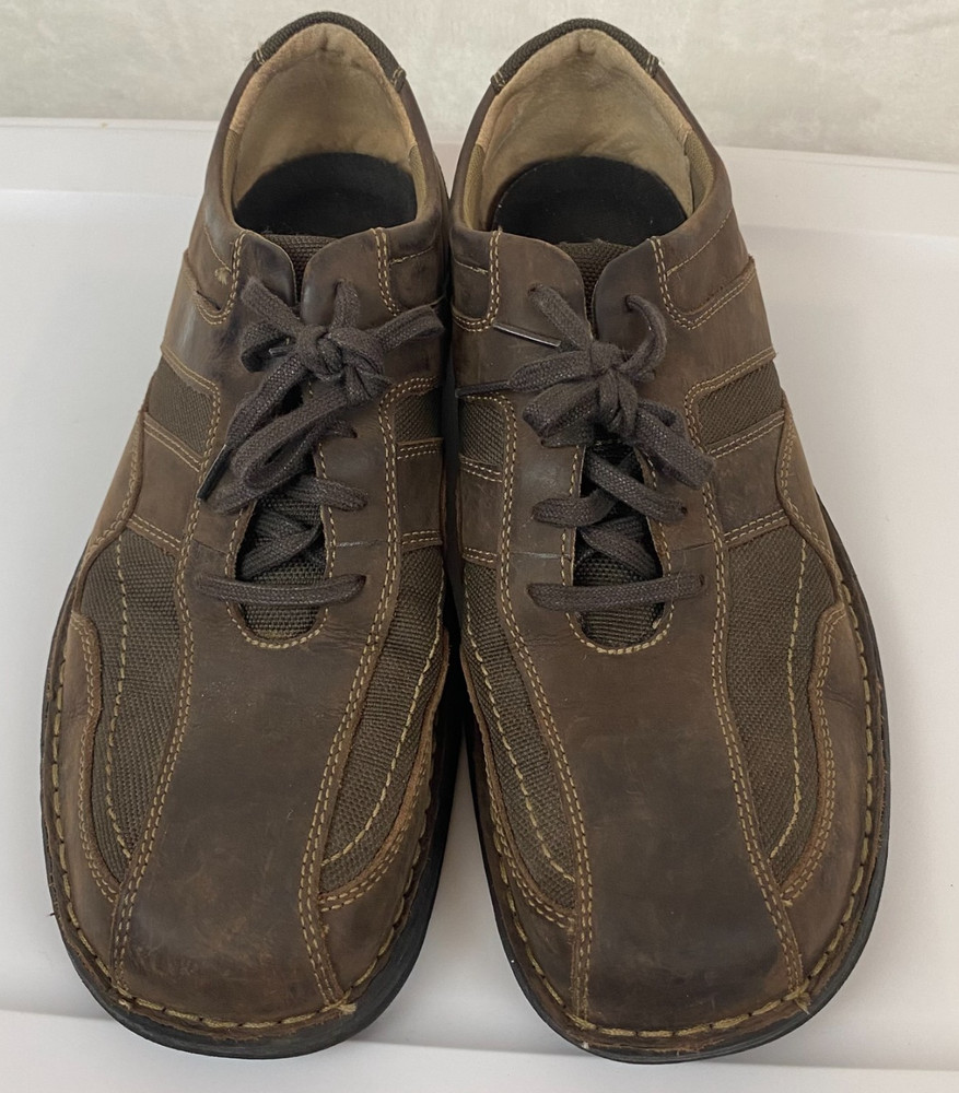 Clarks Brown Bicycle Toe Lace Up Oxfords US Mens 12M Comfort Leather Shoes
