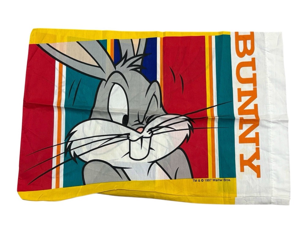 VTG 1997 Warner Bros Looney Tunes Bugs Bunny  Pillow Case