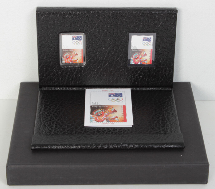 Australia: 2008 50c Beijing Olympic Legal Tender Silver Coin & Stamp Set