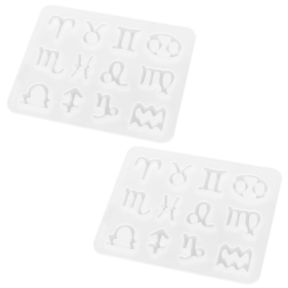 2PCS Constellation Jewelry Mold Constellation Epoxy Molds Silicone Zodiac Molds