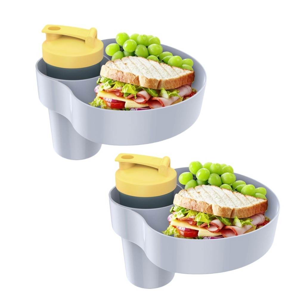 2-Pack Kids Car Seat Travel Tray for Snacks & Play On-The-Go  