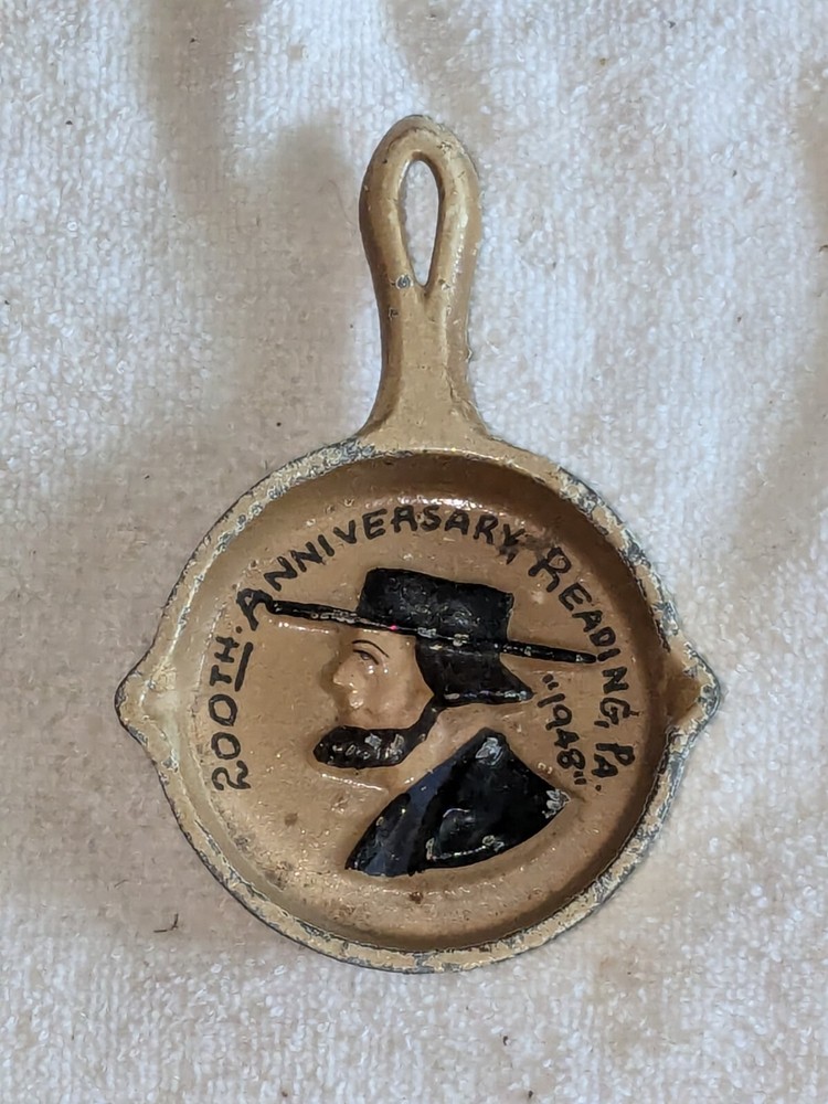 ANTIQUE Vintage Mini Cast Iron Skillet READING, PA 200th Anniversary 1948 PENN ?