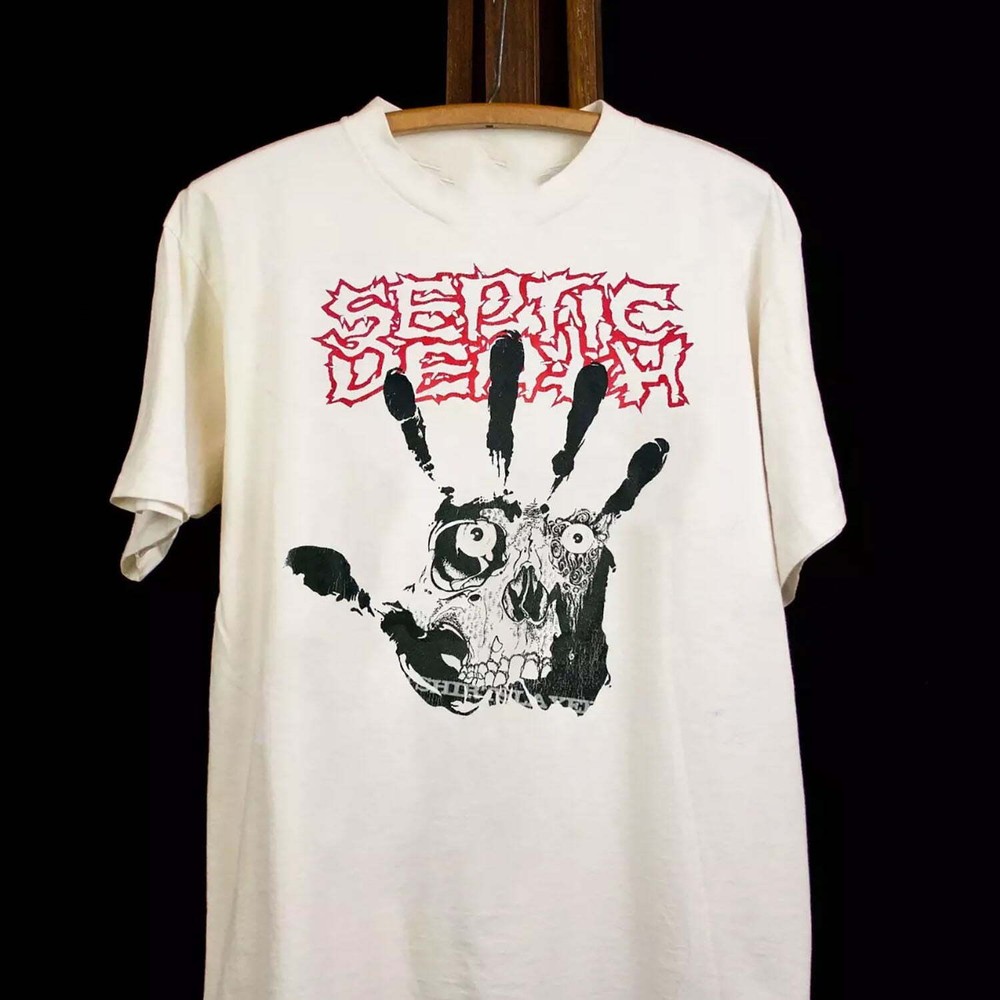 SEPTIC DEATH death metal band t-shirt, white color, gift for fan QT794