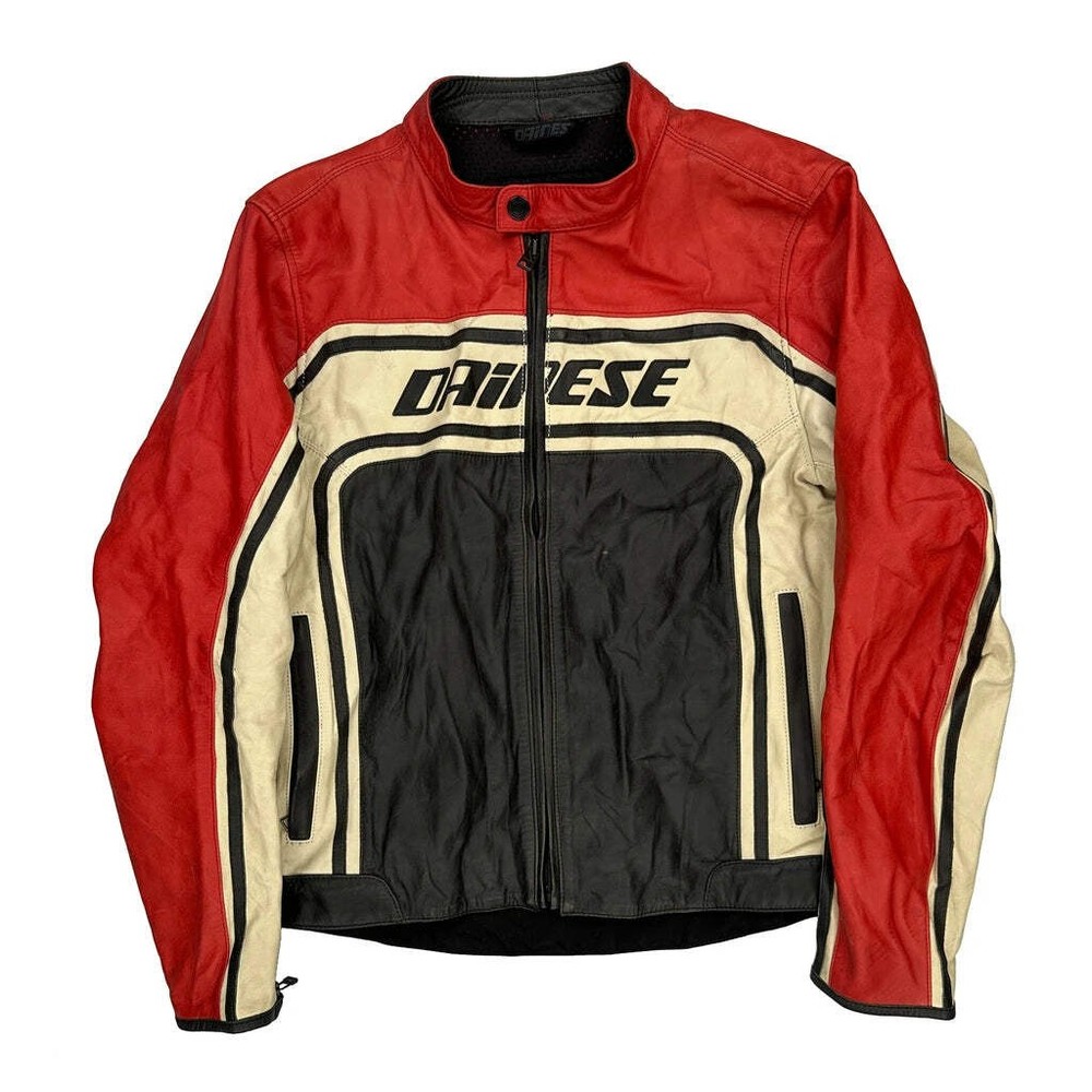 Dainese Motorcycle Leather Jacket - Medium Black Leather