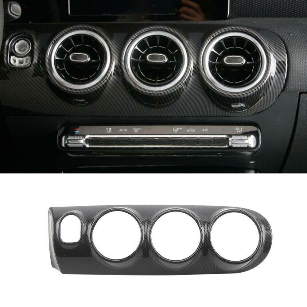 Carbon Fiber ABS Console Air Outlet Vent Cover Trim For Benz A-Class CLA 19-2022
