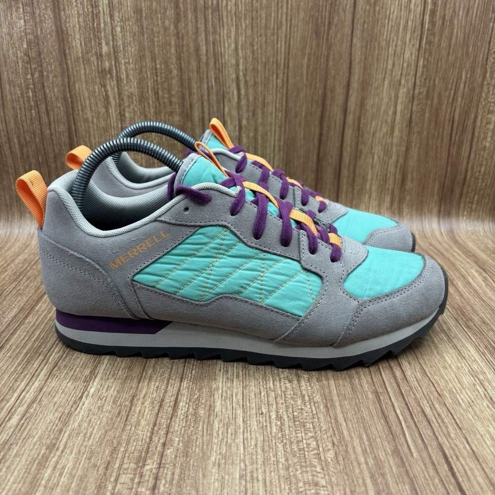 Merrell Alpine Sneaker Leather Trail Runner Women's US 9.5 Moon Mint J002598