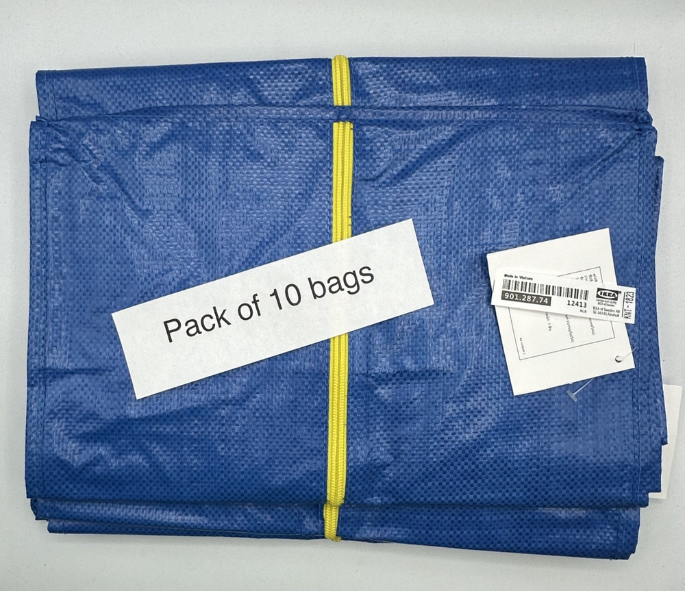 Ikea Storage Bag, Laundry - Blue -- SET of 10 NEW! Free shipping