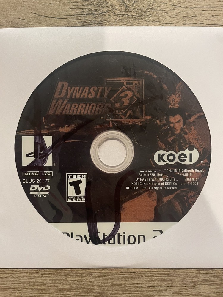 Dynasty Warriors 3; Loose (Sony PlayStation 2, 2001)