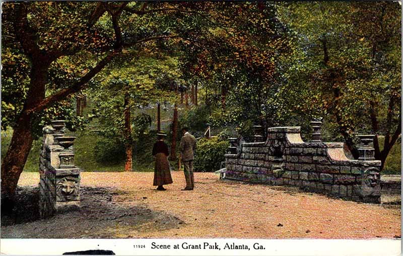 Postcard PEOPLE SCENE Atlanta Georgia GA f/01 AM7152