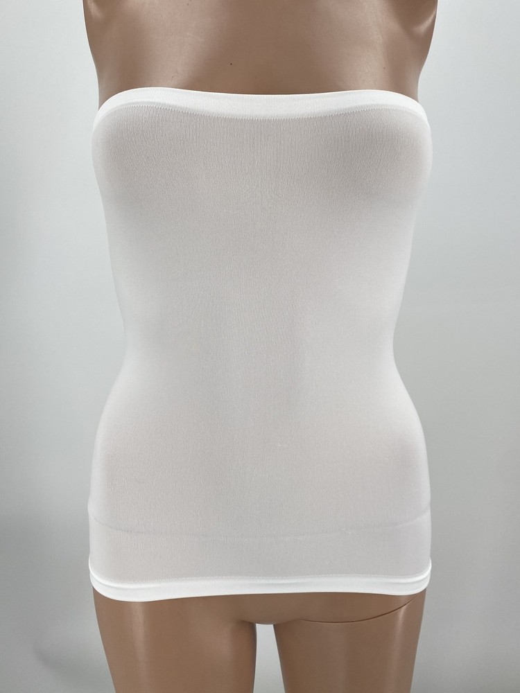 Wolford Women's Sleeveless Tube-Top White Size XS Mat Velvet Circular Slim