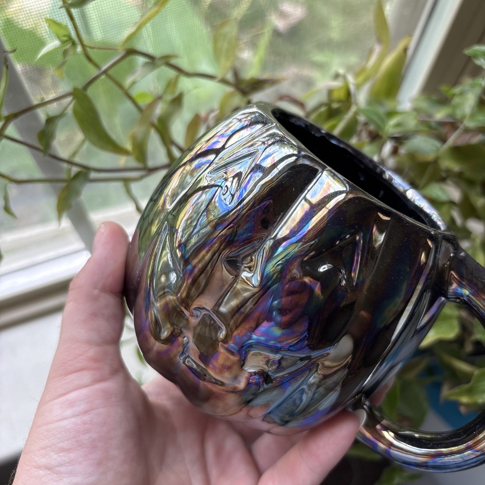 Halloween Iridescent Pumpkin Mug