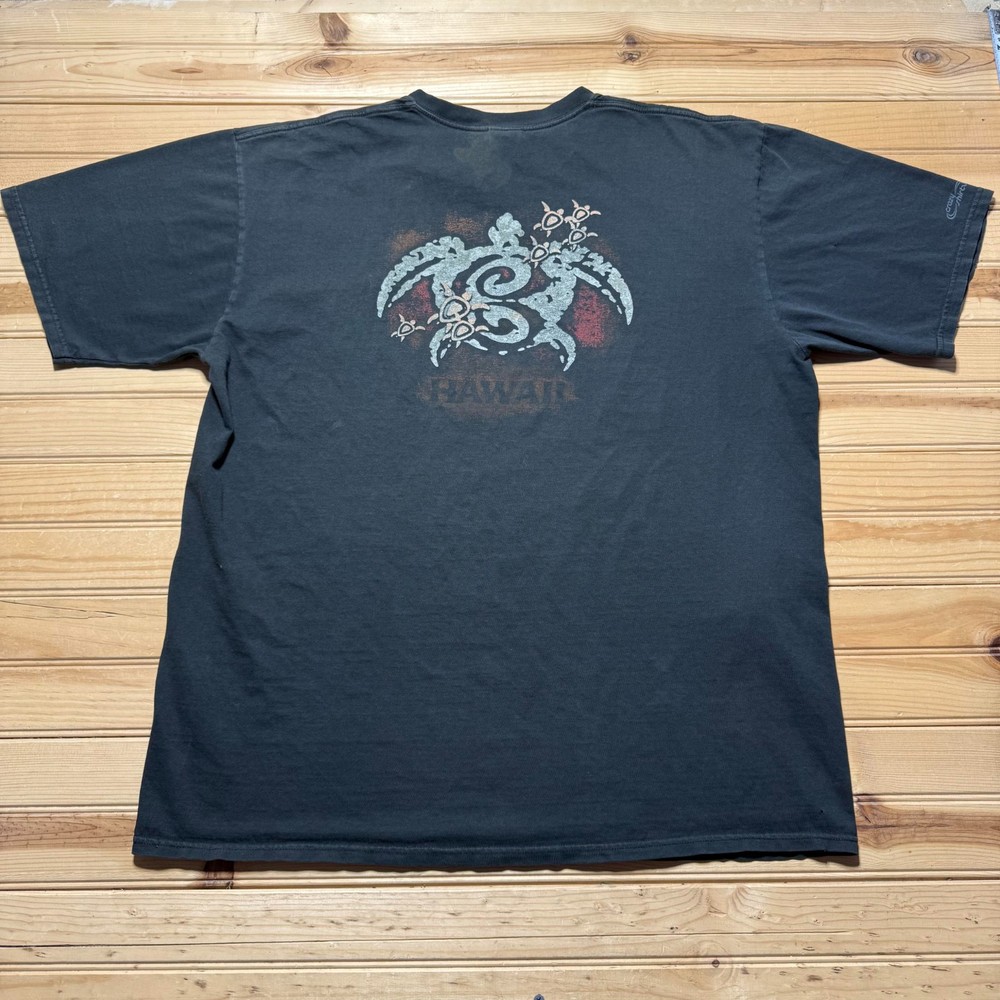 Vintage Crazy Shirts Hawaii Sea Turtle Tribal Beach Surf Graphic T-Shirt XL