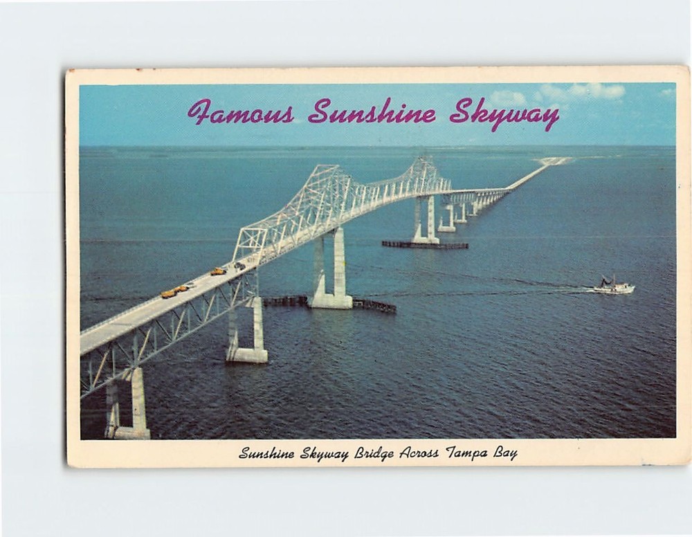 Postcard Sunshine Skyway Bridge Florida USA