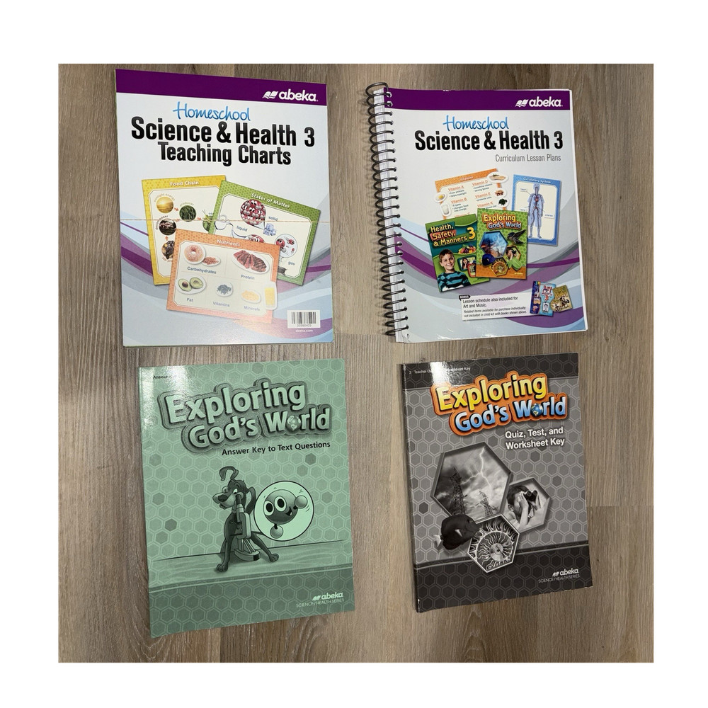 Abeka - 3rd Grade Science & Health COMPLETE TEACHER KIT - Key/Charts/Lesson plan