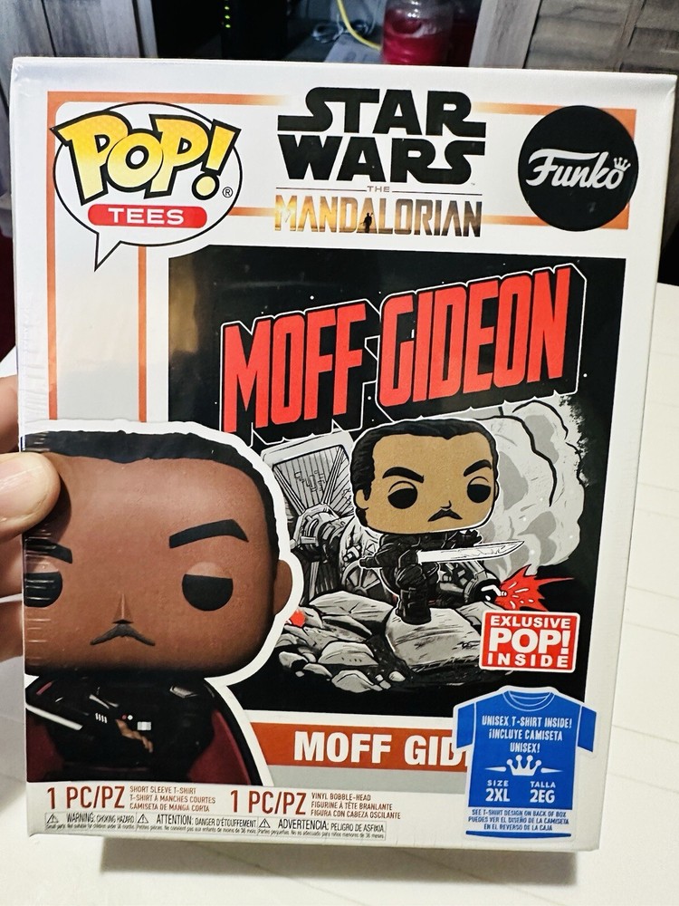 Funko Pop! & Tee Star Wars The Mandalorian Moff Gideon Tee 2XL  SEALED