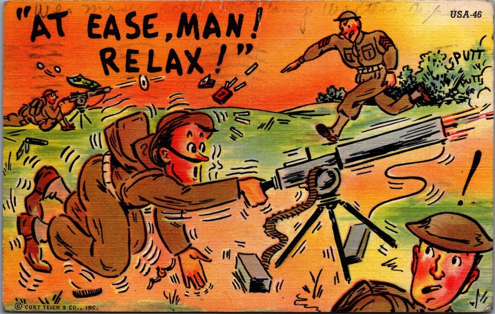 WW2 Era Military Humor Postcard 