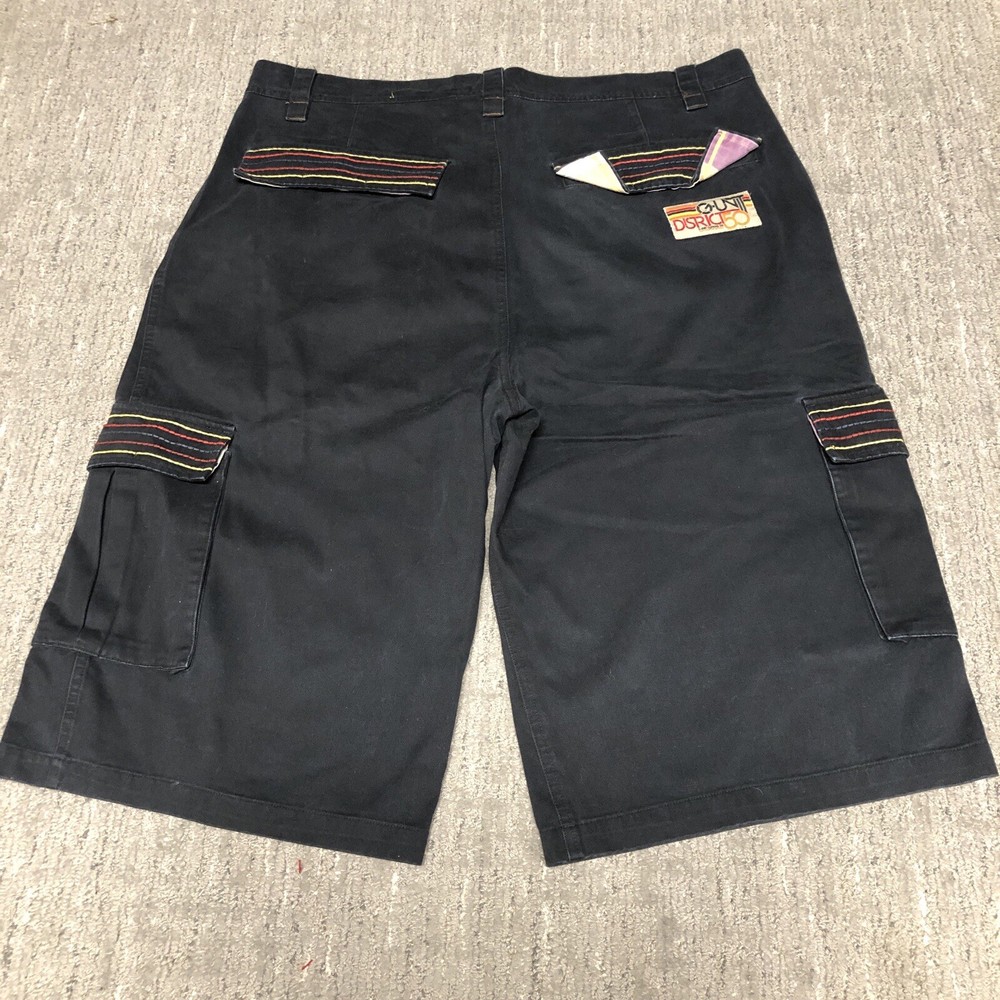G-Unit Baggy Cargo Shorts Men’s Size 38 Black Hip Hop Y2K Streetwear 50 Cent